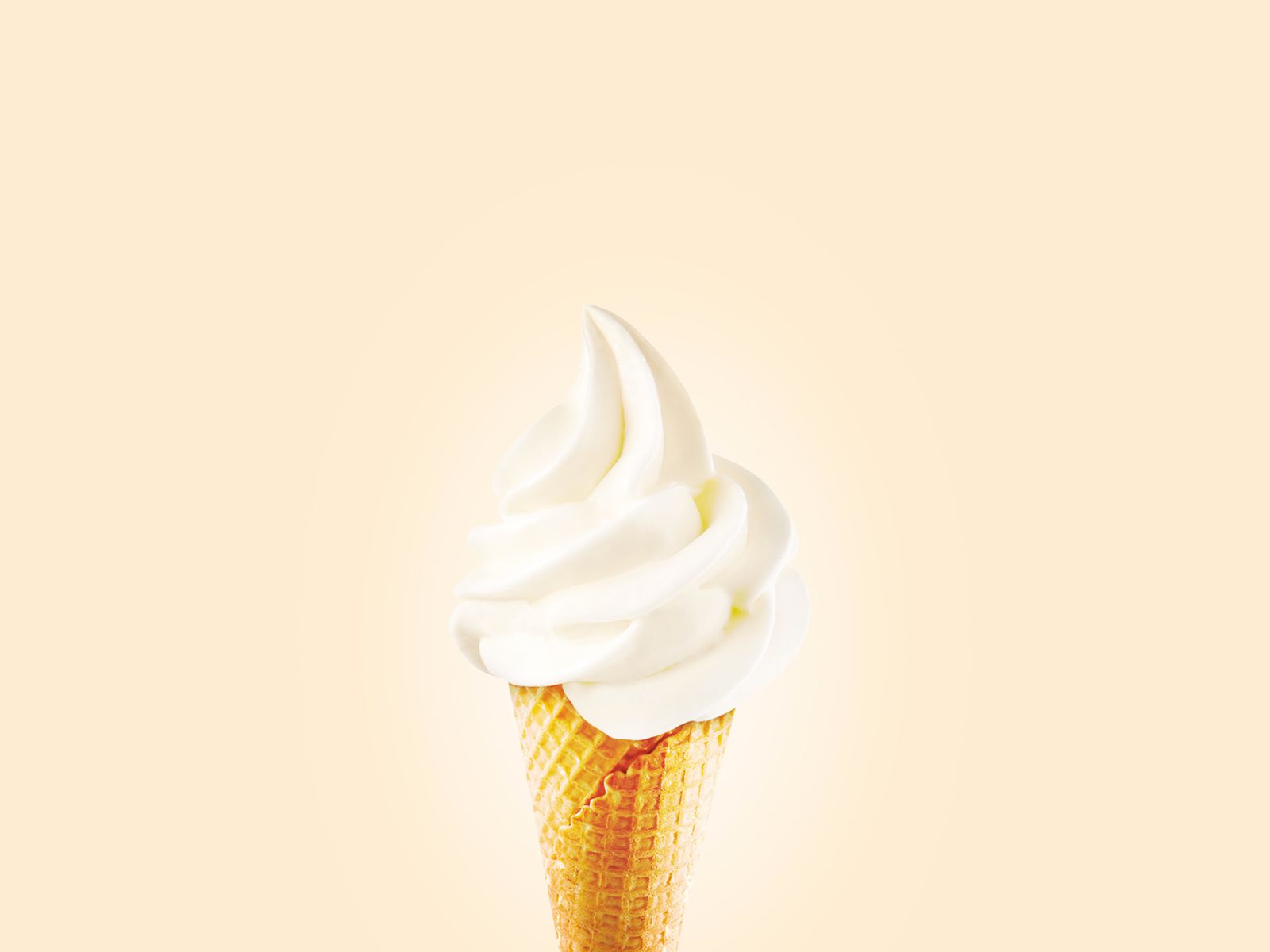Weiche Eiswaffel in Vanille